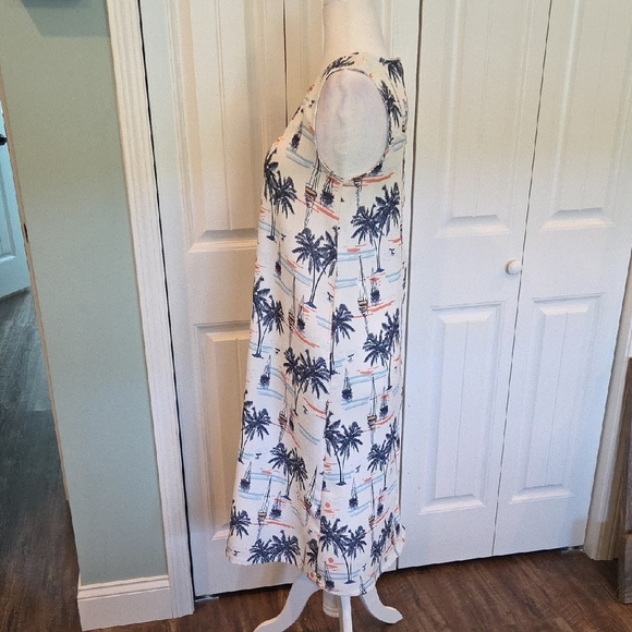 Fairhope Tropical Paradise Sleeveless Midi Dress With Pockets Women's Size M - Picture 7 of 14